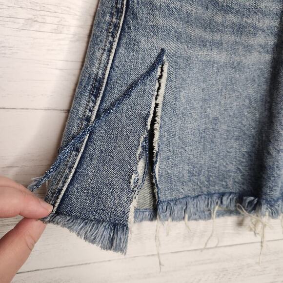 We The Free Size 26 Distressed Denim Mini Skirt - Picture 3 of 9